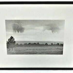American Indian Art by R.H. Neilsen, 1973, Signed LE Art, F & M 11 x 14, B&W